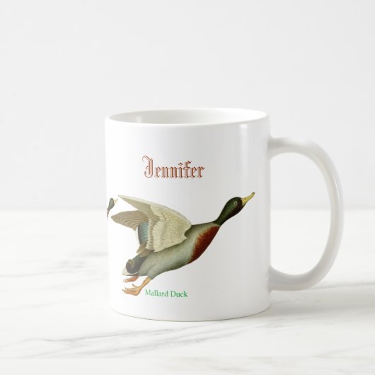 マガモのアヒル コーヒーマグカップ (右)