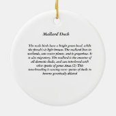 マガモのアヒル セラミックオーナメント (裏面)