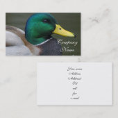 マガモのアヒル 名刺 (正面/裏面)