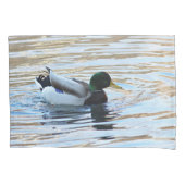 マガモのアヒル 枕カバー (正面)