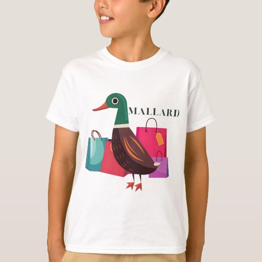 マガモのダックパンは面白い鳥 Tシャツ (正面)