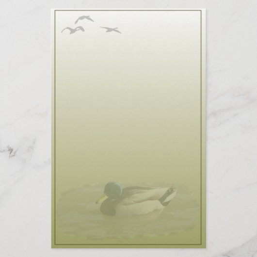 マガモのドレークのカスタムの文房具 便箋 (正面)
