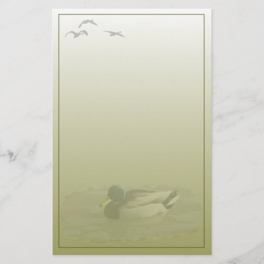 マガモのドレークのカスタムの文房具 便箋 (正面)