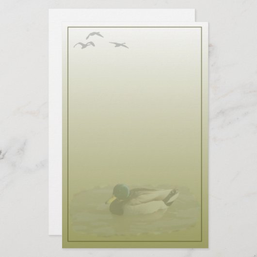 マガモのドレークのカスタムの文房具 便箋 (正面/裏面)