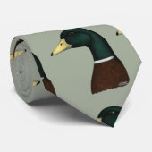 マガモのドレークの頭部 ネクタイ (ロール)