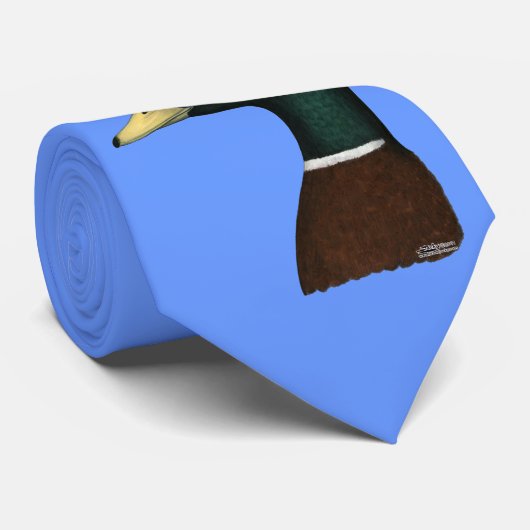 マガモのドレークの頭部 ネクタイ (ロール)