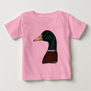 マガモのドレークの頭部 ベビーTシャツ