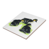 マガモの子ガモ タイル (側面)