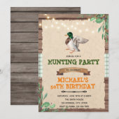 マガモの引退誕生日招待状 招待状 (正面/裏面)