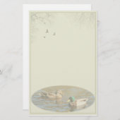 マガモの組のカスタムの文房具 便箋 (正面/裏面)