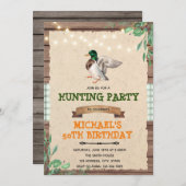 マガモの退職お誕生日招待状 招待状 (正面/裏面)