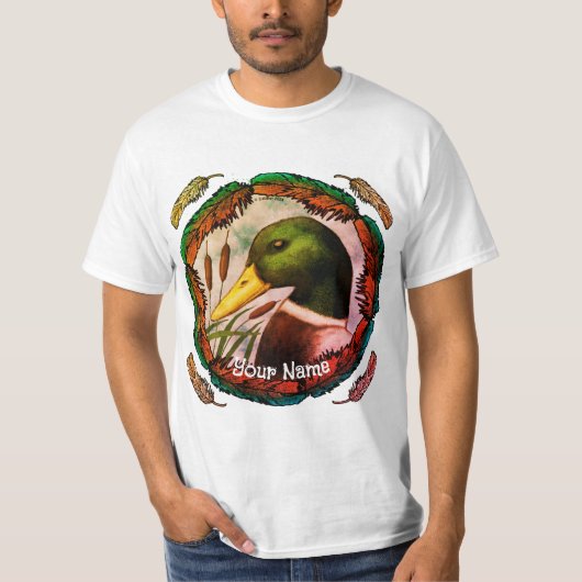 マガモの頭 Tシャツ (正面)
