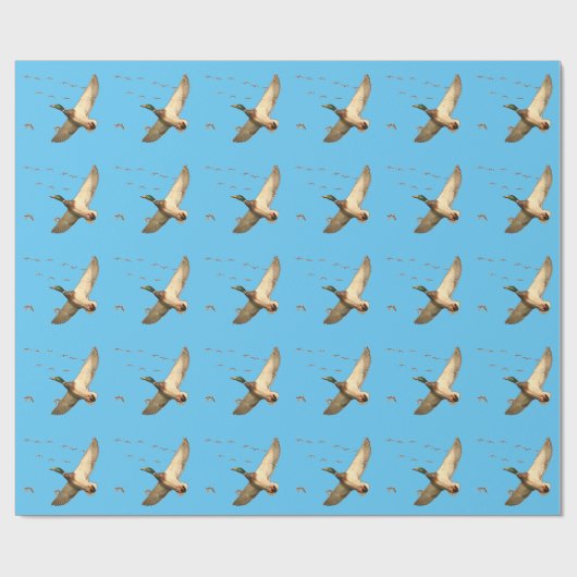 マガモはカナダのガチョウを引込めます ラッピングペーパー (フラット)