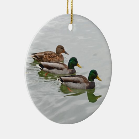 マガモはクリスマスのオーナメントを引込めます セラミックオーナメント (右)