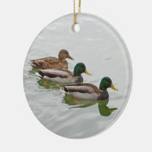 マガモはクリスマスのオーナメントを引込めます セラミックオーナメント (左)