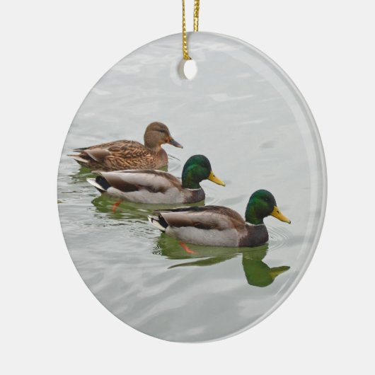 マガモはクリスマスのオーナメントを引込めます セラミックオーナメント (左)