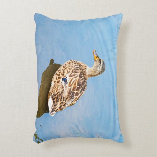 マガモまたは野生のアヒル アクセントクッション (正面(垂直))