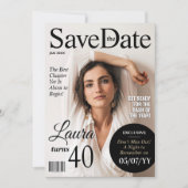 マガモダンジン誕生日日付の保存招待状 シーズンカード (正面)