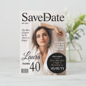 マガモダンジン誕生日日付の保存招待状 シーズンカード (スタンド正面)