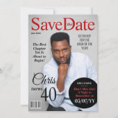 マガモダンジン誕生日日付の保存招待状 シーズンカード (正面)