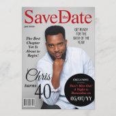 マガモダンジン誕生日日付の保存招待状 シーズンカード (正面)