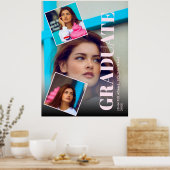 マガモダンジン3枚の写真の卒業 ポスター (キッチン)