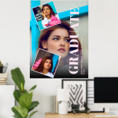 マガモダンジン3枚の写真の卒業 ポスター (ホームオフィス)