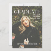 マガモダンスタイリッシュジンカバー卒業写真 案内状 (正面)