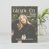 マガモダンスタイリッシュジンカバー卒業写真 案内状 (スタンド正面)