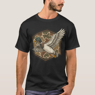 マガモ狩猟カモフラージュ 少年・男性用 Tシャツ