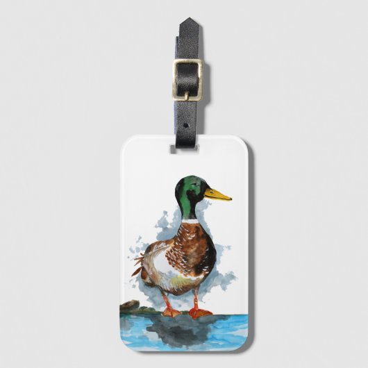マガモ ラゲッジタグ (正面縦)