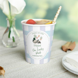 マガモ ラッキーダック 1歳の誕生日 紙コップ
