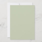 マガモ Sage Green ビンテージ ベビーシャワー 招待状 (裏面)
