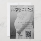 マガユニークジンスタイル編集写真ベビーシャワー 招待状 (正面)