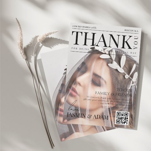 マガユニークジンスタイル編集写真結婚ズ サンキューカード