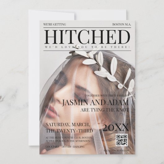 マガユニークジンスタイル編集写真結婚ズ 招待状 (正面)