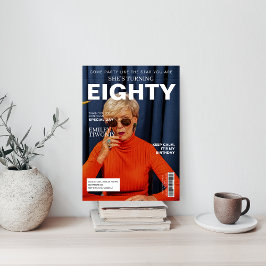 マガユニークジン80誕生日カスタム写真 招待状