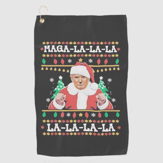 マガララトランプクリスマス就任式47日 ゴルフタオル (正面)