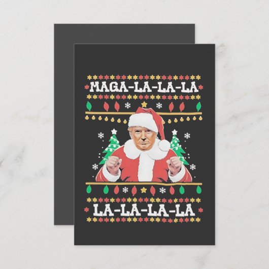 マガララトランプクリスマス就任式47日 サンキューカード (正面/裏面)