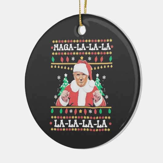 マガララトランプクリスマス就任式47日 セラミックオーナメント (左)