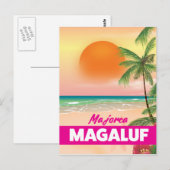 マガルフ マヨルカ ビーチ 旅行 ポスター ポストカード (正面/裏面)