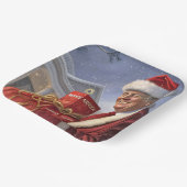 マガレッドサック付きサンタクローストランプ ペーパープレート (傾斜あり)