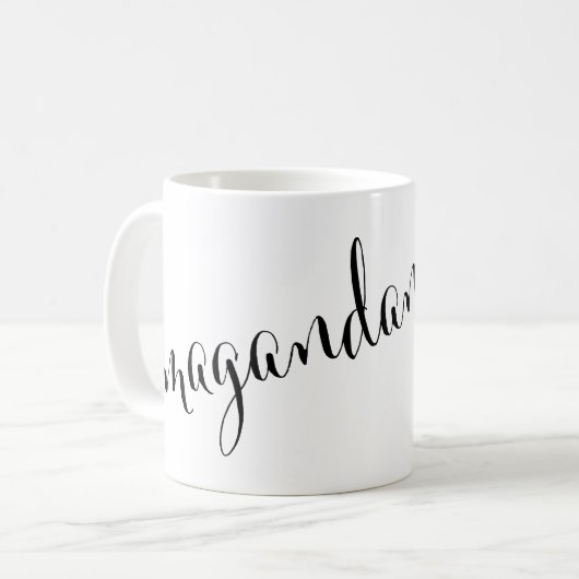 マガンダングマガグッドモーニングタガログ語マグ コーヒーマグカップ (正面左)