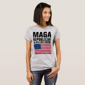 マガ共和党トランプ8000万の強いTシャツ Tシャツ (正面フル)