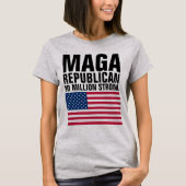 マガ共和党トランプ8000万の強いTシャツ Tシャツ (正面)