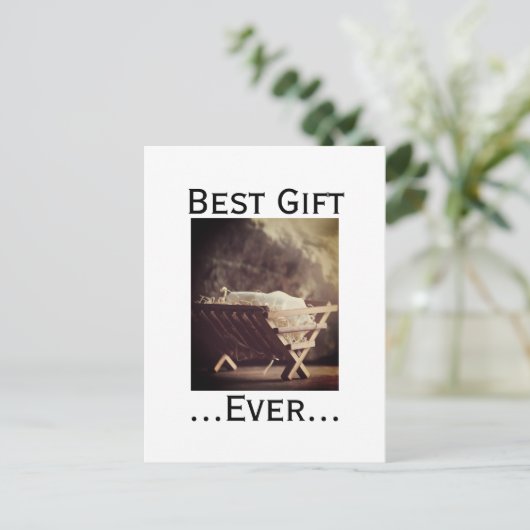 マガ最高のーで贈り物の永遠のクリスマスの赤ちゃん シーズンポストカード (スタンド正面)