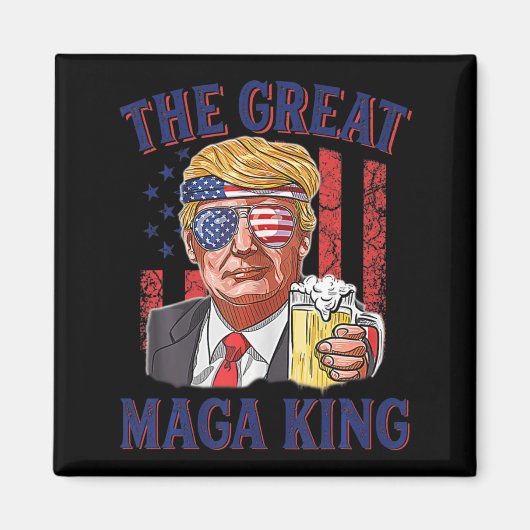 マガ素晴らしキングおもしろいトランプビール米国国旗Ultra M マグネット (正面)