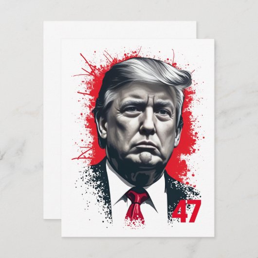 マガ誇りを持ったトランプヴァンスアメリカ就任式の日 サンキューカード (正面/裏面)