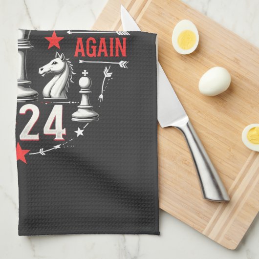 マガ誇りを持ったトランプ選手が2025年の成熟デーに再び勝利 キッチンタオル (四つ折り)