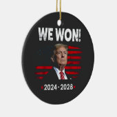 マガ誇りを持ったー大統領トランプ氏が成熟の日を制した セラミックオーナメント (右)